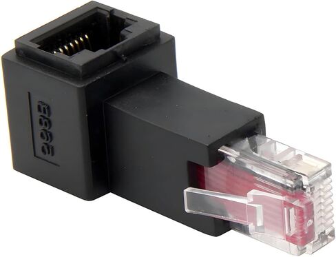 CY Right Angled 90 Degree 8P8C FTP STP UTP Cat 5e Male to Female LAN Ethernet Network Extension Adapter in Saudi Arabia