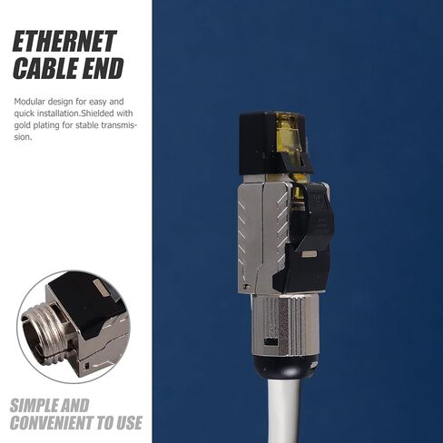 كابل شبكة إيثرنت محمي من Cabilock Cat8 Rj45، كابل شبكة إيثرنت خالي من الأدوات، مقاوم للغبار لنقل البيانات عالي السرعة وتوافق جهاز توجيه الألعاب in Saudi Arabia