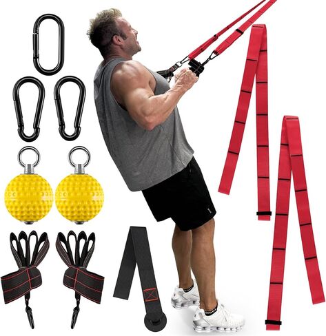 FitBeast Pull Up Ball Grips & Finger Straps Set – Grip Balls for Dead Hangs, Pull Ups, Climbing & Home Gym Training in Saudi Arabia