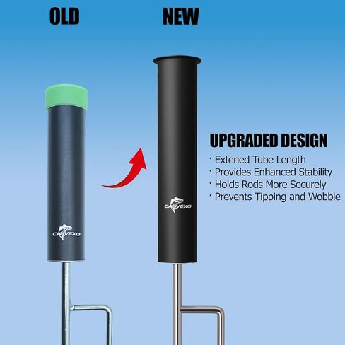 2/4 Pack Upgraded Fishing Pole Holder, Aluminum Fishing Rod Holder for Ground, Rod Holders for Bank Fishing, Free Alarm Bells in Saudi Arabia
