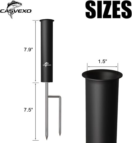2/4 Pack Upgraded Fishing Pole Holder, Aluminum Fishing Rod Holder for Ground, Rod Holders for Bank Fishing, Free Alarm Bells in Saudi Arabia