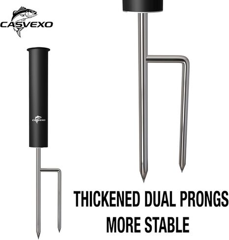 2/4 Pack Upgraded Fishing Pole Holder, Aluminum Fishing Rod Holder for Ground, Rod Holders for Bank Fishing, Free Alarm Bells in Saudi Arabia