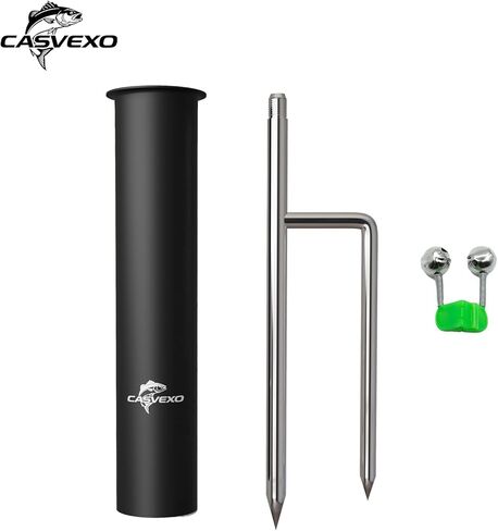 2/4 Pack Upgraded Fishing Pole Holder, Aluminum Fishing Rod Holder for Ground, Rod Holders for Bank Fishing, Free Alarm Bells in Saudi Arabia