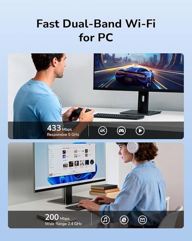 Cudy AC650 Wireless Dual-Band PCIe WiFi Adapter for PC, 650Mbps WiFi 5 Speed, 5GHz/2.4GHz, 802.11ac/n, Windows 11/10 Compatible, Includes Standard & Low-Profile Brackets, WE650 in Saudi Arabia