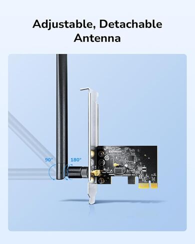 Cudy AC650 Wireless Dual-Band PCIe WiFi Adapter for PC, 650Mbps WiFi 5 Speed, 5GHz/2.4GHz, 802.11ac/n, Windows 11/10 Compatible, Includes Standard & Low-Profile Brackets, WE650 in Saudi Arabia
