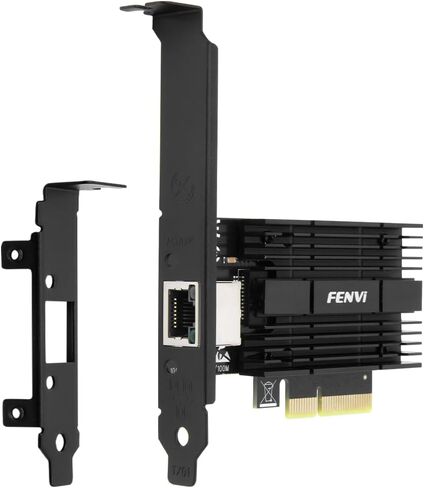 بطاقة شبكة 10G PCIe AQC113 10GBASE-T RJ45 PCIe 3.0 x4/x8/x16 محول إيثرنت بمنفذ واحد NIC مع مبدد حرارة لنظام التشغيل Windows 10/11 Linux، ودعم سطح المكتب والخادم ومحطة العمل وNAS in Kuwait