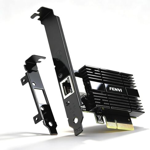 بطاقة شبكة 10G PCIe AQC113 10GBASE-T RJ45 PCIe 3.0 x4/x8/x16 محول إيثرنت بمنفذ واحد NIC مع مبدد حرارة لنظام التشغيل Windows 10/11 Linux، ودعم سطح المكتب والخادم ومحطة العمل وNAS in Kuwait