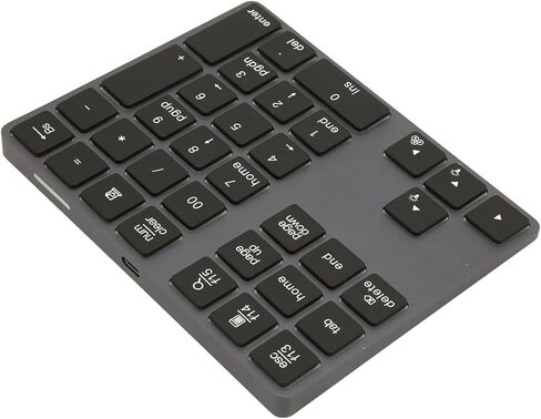 Aluminum Alloy Wireless Number Pad Mini 7 Color Backlit 34 Key Numeric Keypad for, for OS, Number Pad Laptop in Saudi Arabia