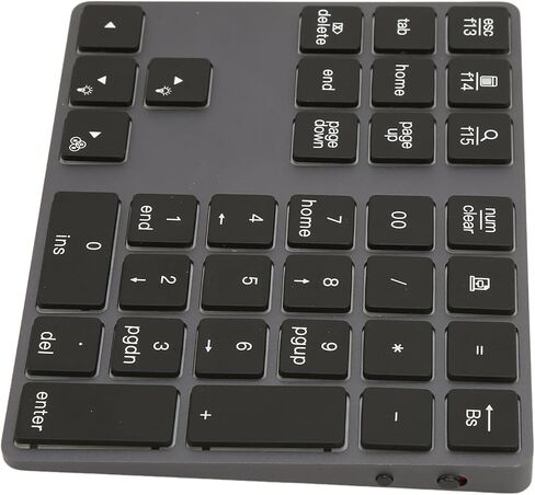 Aluminum Alloy Wireless Number Pad Mini 7 Color Backlit 34 Key Numeric Keypad for, for OS, Number Pad Laptop in Saudi Arabia