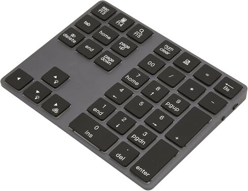 Aluminum Alloy Wireless Number Pad Mini 7 Color Backlit 34 Key Numeric Keypad for, for OS, Number Pad Laptop in Saudi Arabia