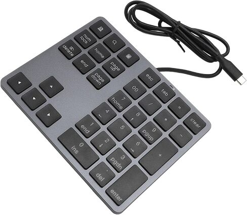 Wired Numeric Keypad USB C 3.1 HUB 5Gbps 34 Keys External Keyboard Slim Wired Numpad for Laptop Desktop PC, High Speed Data Transfer for Enhanced Productivity in Saudi Arabia