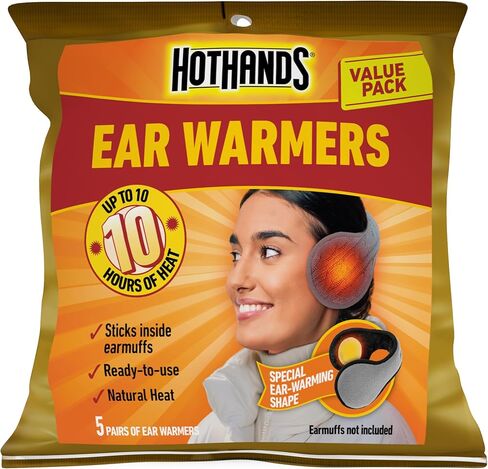 HotHands® Original 10-Hour Ear Warmers • Trusted Since 1980 • Quality, Natural Odorless Warmers for Ears – Reliable with Consistent Warmth – 5 Pair in Saudi Arabia
