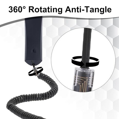 4 Pack Phone Cord Detangle for Desk Phones, No Tangle Phone Cord, 360 Degree Rotating Telephone Swivel Cords Detangler, No Tangle Landline Handset Cable Untangler Accessory in Saudi Arabia