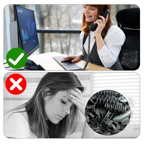 4 Pack Phone Cord Detangle for Desk Phones, No Tangle Phone Cord, 360 Degree Rotating Telephone Swivel Cords Detangler, No Tangle Landline Handset Cable Untangler Accessory in Saudi Arabia