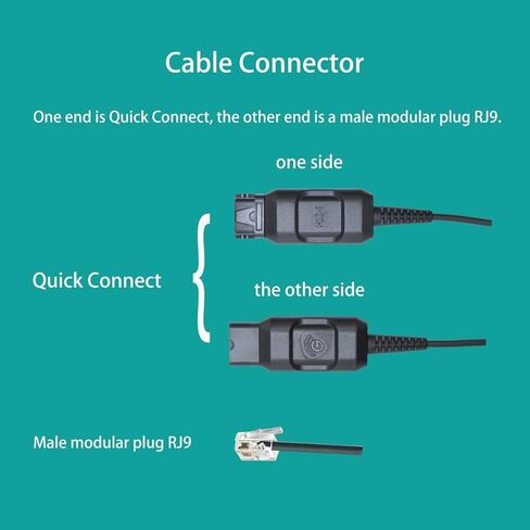 كابل محول HIC-1 لسماعات الرأس يعمل مع هواتف Avaya 2400 4400 4600 5400 5600 9400 9500، و6416D+M، و6424D+M، وQE4610 in Saudi Arabia