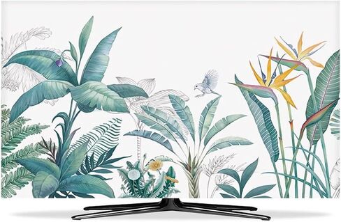 Universal Dust Proof Protect TV Cover TV Dust Cover Cloth TV Display Dust Cover Decorative Flower Paintings TV Display Protectors Art TV Screen(Size:27-28IN,Color:C) in Saudi Arabia
