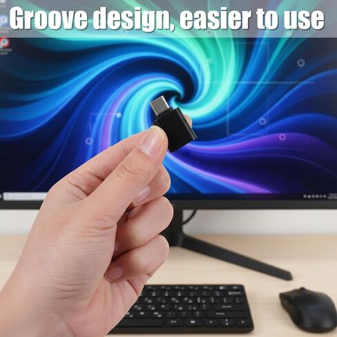 10 Pack USB C Male to USB A Female, 10Gbps/120W C Type to USB3.0 Adapter for Charger, PC, Laptop, Keyboard (Black) in Saudi Arabia