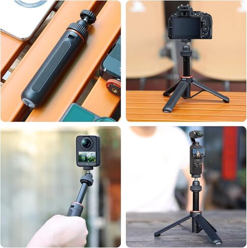 VRIG Extendable Mini Camera Tripod with 360° Ball Head, Portable Selfie Stick Stand Handle Grip with 1/4" Screw for DJI OSMO Pocket 4 & Pocket 3/ Xtra Muse/ Insta360 X5/ Sony/Canon in Saudi Arabia