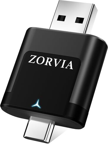 ZORVIA Wireless CarPlay Adapter for iPhone & Android Auto 2026 Upgraded - Convert Wired CarPlay to Wireless, Fast Auto Reconnect, Plug and Play, USB-C & USB-A (Silver) in Saudi Arabia