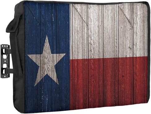 غطاء تلفزيون خارجي من Western Texas Star لغطاء تلفزيون بشاشة مسطحة مقاس 80 إلى 85 بوصة - غطاء تلفزيون مقاوم للماء ومقاوم للطقس 600D، واقي شاشة تلفزيون مقاوم للغبار باللون الأزرق والأبيض والأحمر in Saudi Arabia