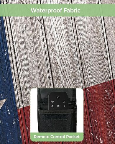 غطاء تلفزيون خارجي من Western Texas Star لغطاء تلفزيون بشاشة مسطحة مقاس 80 إلى 85 بوصة - غطاء تلفزيون مقاوم للماء ومقاوم للطقس 600D، واقي شاشة تلفزيون مقاوم للغبار باللون الأزرق والأبيض والأحمر in Saudi Arabia