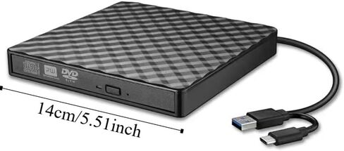 External DVD Drive Multi-Function Portable CD Recorder Ultra-Thin DVD Burner Drive CD Writer Super Drive USB3.0 2 in 1 External DVD Writer Notebook in Saudi Arabia
