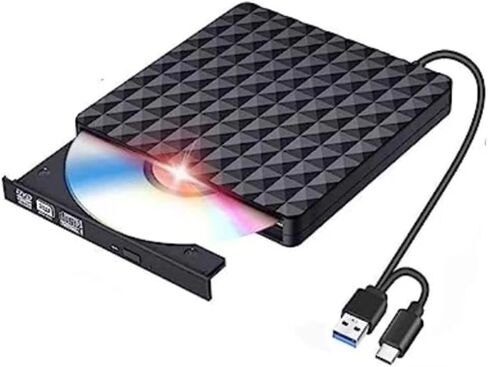 External DVD Drive Multi-Function Portable CD Recorder Ultra-Thin DVD Burner Drive CD Writer Super Drive USB3.0 2 in 1 External DVD Writer Notebook in Saudi Arabia