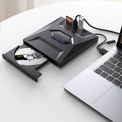 محرك أقراص CD/DVD خارجي عالمي، ناسخ أقراص CD/DVD 5 في 1 USB، ناسخ أقراص مضغوطة من نوع فتحة in Kuwait