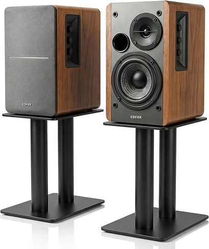 5-8 Inch Desktop Speaker Stands with Cable Management, 55lbs Heavy Duty Steel Desk Speaker Stand for Bookshelf Speakers & Studio Monitors, Stable Desktop Speaker Stand Pair, Cleaner Desk Audio Setup in Saudi Arabia