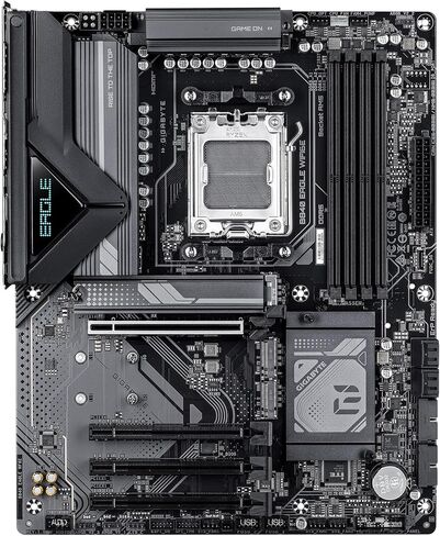 اللوحة الأم GIGABYTE B840 Eagle WIFI6E AMD AM5 ATX، تدعم سلسلة Ryzen 9000/8000/7000، مرحلة طاقة 8+2+2، DDR5، 3X M.2، PCIe 4.0، USB-C 3.2 Gen 2، WiFi 6E، 2.5 جيجا بايت LAN، EZ-Latch، ضمان لمدة 3 سنوات in Saudi Arabia