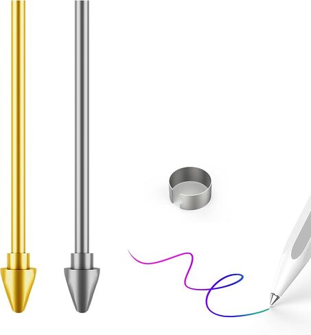 رؤوس معدنية بديلة/أطراف بديلة لجهاز Samsung Galaxy Tab S11/S11 Ultra S Pen، رؤوس/أطراف + مشبك + منظم (2 سن معدنية + 5 سن بلاستيكية) in Kuwait