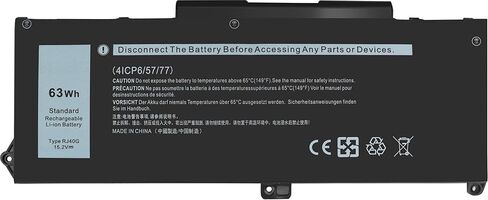 63WH RJ40G Laptop Battery Compatible with Dell Latitude 14 5420 Latitude 15 5520 Precision 15 3560 Series 075X16 0WK3F1 01K2CF WY9DX 0M3KCN P137G P137G001 P104F P104F001 RJ4OG 15.2V Notebook. in Saudi Arabia