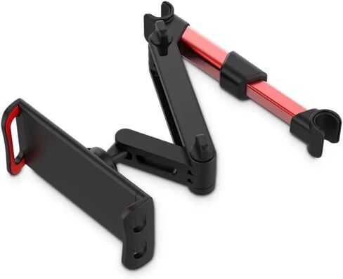 Universal Car Back Seat Headrest Mount Holder for iPad Air 1 2 4-11 Inch 360 Rotation Mini Tablet PC Auto Car Phone Holder Stand (Red) in Saudi Arabia