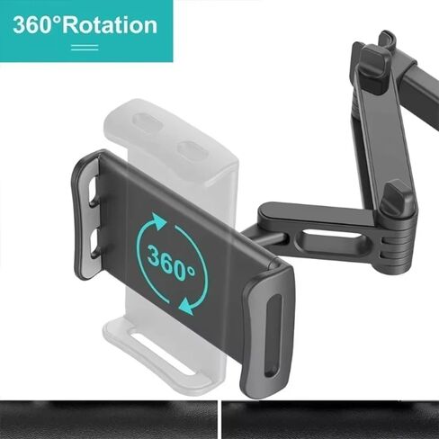 Universal Car Back Seat Headrest Mount Holder for iPad Air 1 2 4-11 Inch 360 Rotation Mini Tablet PC Auto Car Phone Holder Stand (Red) in Saudi Arabia