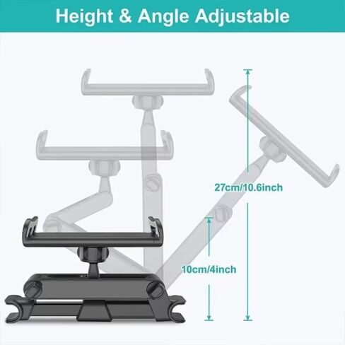 Universal Car Back Seat Headrest Mount Holder for iPad Air 1 2 4-11 Inch 360 Rotation Mini Tablet PC Auto Car Phone Holder Stand (Red) in Saudi Arabia