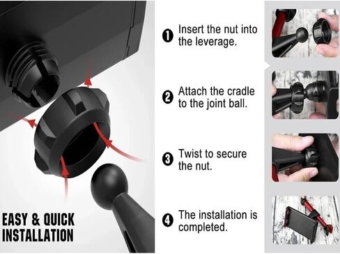 Universal Car Back Seat Headrest Mount Holder for iPad Air 1 2 4-11 Inch 360 Rotation Mini Tablet PC Auto Car Phone Holder Stand (Red) in Saudi Arabia