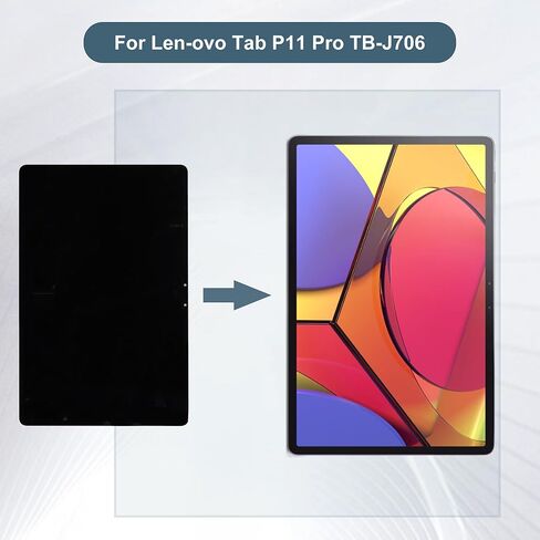 LCD Display Compatible with Replacement Lenovo Tab P11 Pro 11.5" 2020 TB-J706F Touch Screen Digitizer Assembly with Tools Black in Saudi Arabia