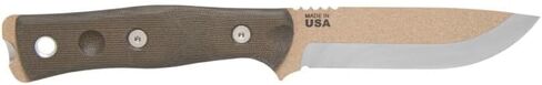 Tops Knives Fieldcraft من Brothers of Bushcraft شفرة ثابتة كاملة - لمسة نهائية من طلاء ذئب البراري - غمد ذئب تان كيديكس مع فولاذ زنبركي دوار (مقبض ميكارتا من القماش الأخضر) in Saudi Arabia