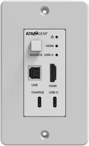 مجموعة جهاز إرسال واستقبال لوحة الحائط BZBGEAR 4K UHD 18 جيجابت في الثانية HDMI/USB-C/KVM حتى 230 قدمًا - BG-EXH-70UWP-W in Kuwait
