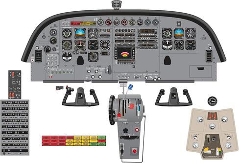 Generic Cessna Caravan 208 Garmin G1000 ملصق تدريب قمرة القيادة مقاس 24 بوصة × 36 بوصة، أبيض in Kuwait