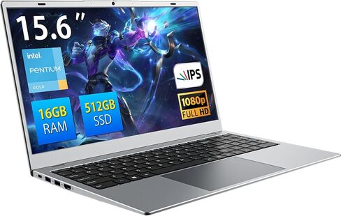 كمبيوتر محمول، 15.6 بوصة FHD IPS | Pentium 6500Y | ذاكرة الوصول العشوائي 16 جيجابايت | 512 جيجابايت SSD | WiFi 5، BT5.0 | مصراع الخصوصية - للمكتب والوسائط والاستخدام المنزلي، فضي in Saudi Arabia