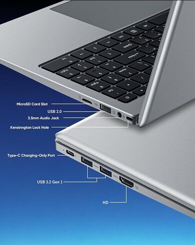 كمبيوتر محمول، 15.6 بوصة FHD IPS | Pentium 6500Y | ذاكرة الوصول العشوائي 16 جيجابايت | 512 جيجابايت SSD | WiFi 5، BT5.0 | مصراع الخصوصية - للمكتب والوسائط والاستخدام المنزلي، فضي in Saudi Arabia