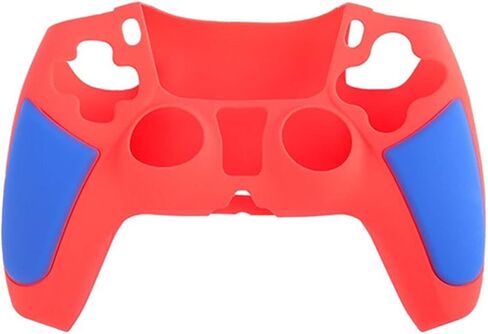 حافظة حماية من الجلد السيليكون مضادة للانزلاق لجهاز تحكم PS5 حافظة مطاطية ناعمة متوافقة مع قبضة تحكم PS 5 Dualsense (أحمر) in Saudi Arabia