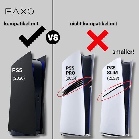 PAXO Stylish PS5 Wall Mount V2 for disc & Digital Version, Black - PlayStation 5 Wall Mount, PS5 Accessories/Wall Mount in Saudi Arabia
