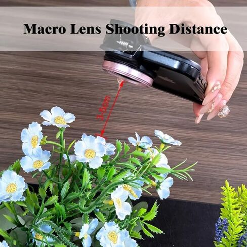 Universal 2-in-1 Smartphone Camera Lens Kit - 0.45 Wide gle & Macro Phone Lens with 37mm Universal Clip with Ultra Light Storage Bag （Red） in Saudi Arabia