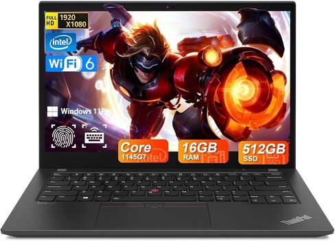 Lenovo Thinkpad T14s Gen2 Laptop, 14in FHD (1920x1080) Windows 11 Pro Lenovo Laptop, Core i5-1145G7, 512GB SSD, 16GB RAM, Fingerprint Reader, HDMI (Renewed) in Saudi Arabia