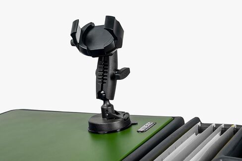 AutoExec GripMaster Car Desk for Your Vehicle Workstation and Mobile Office, Army Green, with 400 watt Power Inverter, Tablet Mount and Suction Phone Mount in Kuwait