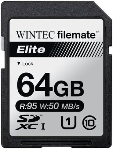 Wintec Filemate Elite 64GB UHS-I U1 SDXC C10 Card (3FMSX64GU1E-R) in Saudi Arabia