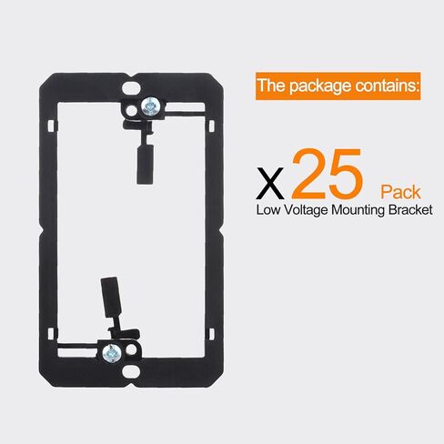25Pack Low Voltage Mounting Bracket for Cable Management Adjustable Wall Plate Bracket for Home Theater, HDMI, Network Cables, Speaker Wires Fits Drywall, Gypsum Board, and Paneling with Pass Through in Kuwait