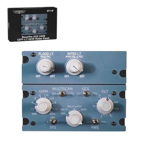 WOWOBONTOY Rowsfire A112 Flight Simulator Panel, 1:1 CKPT-LT+WXR-Radar for MSFS 2020/2024 & X-Plane 12, Compatible with A32X/A33X/A35X, Home Cockpit Hardware in Saudi Arabia